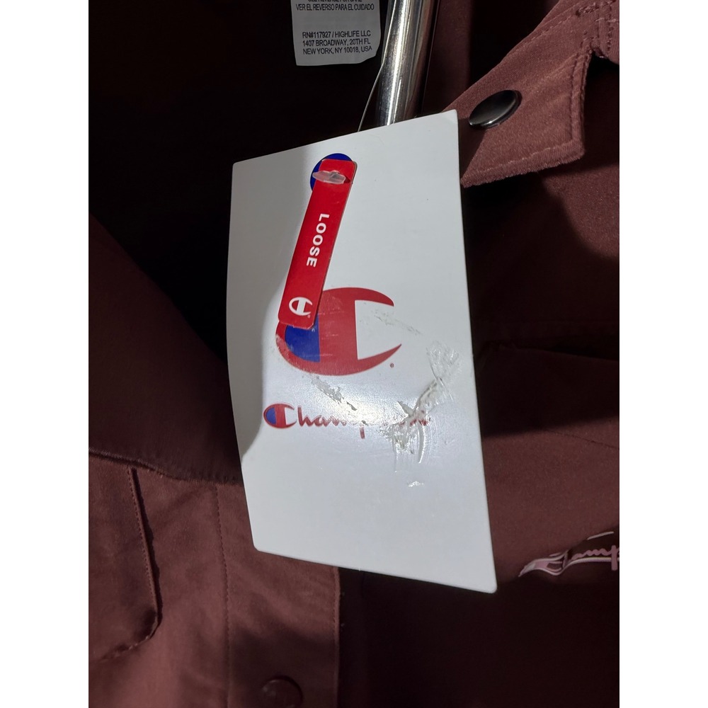Champion Match Coaches Layering Piece Jacket Small Ruby NWT CPW253JK02 Maroon - Picture 6 of 8